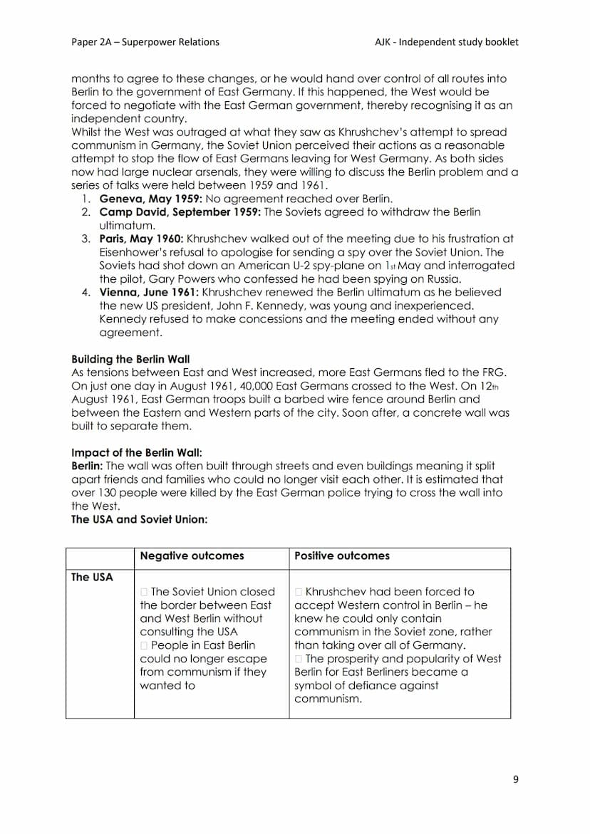 Paper 2A - Superpower Relations
Soviet Union
Stalin
United States Roosevelt
1940
ADMITTANCE
EUROP
1945
NARTY ORDER
Year 11 GCSE History
Pape