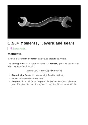 Know 1.5.4 Moments, Leavers, and Gears  thumbnail