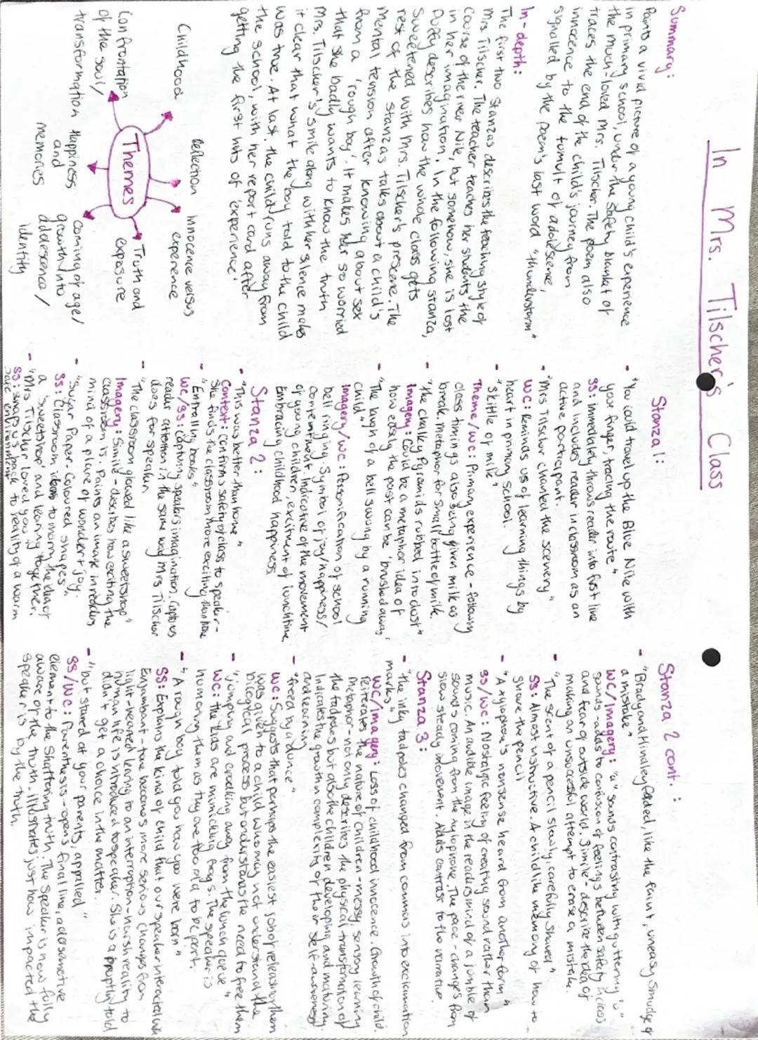 Summary:
In Mrs. Tilscher's Class
Paints a vivid picture of a young child's experience
In primary school, under the Safety Diankat of
the mu