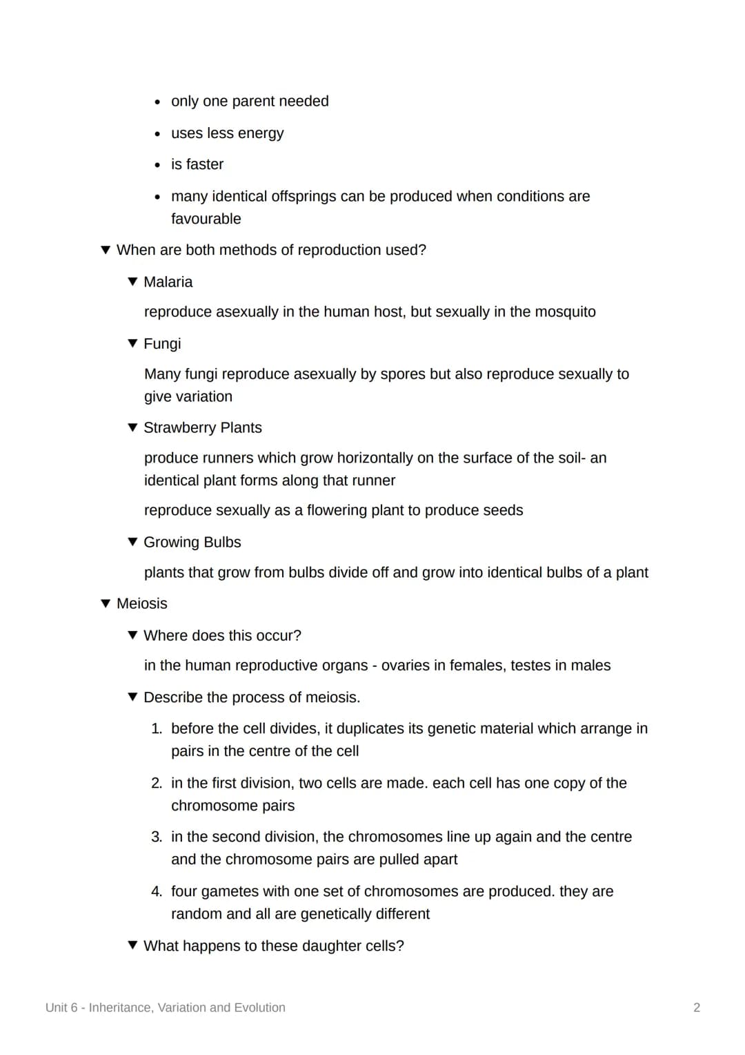 Unit 6 - Inheritance, Variation
and Evolution
4.6.1 Reproduction
▼ Sexual Reproduction
▼ What is sexual reproduction?
fusion of two male and