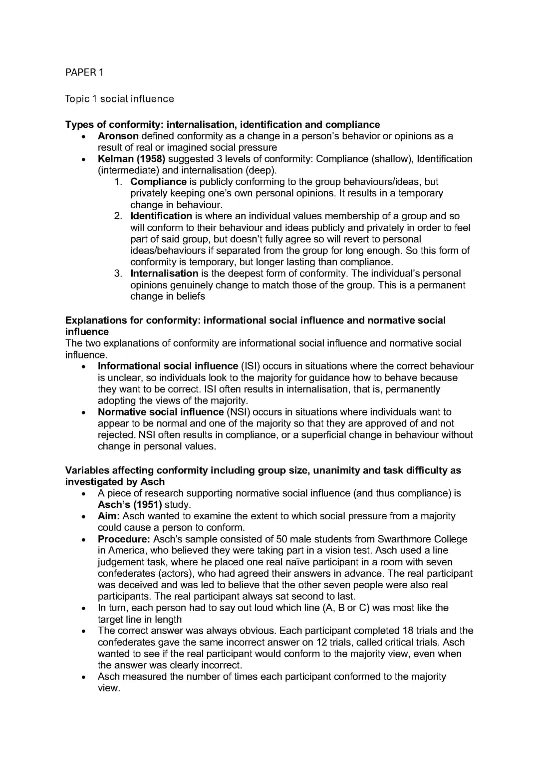 Topic 1 social influence 