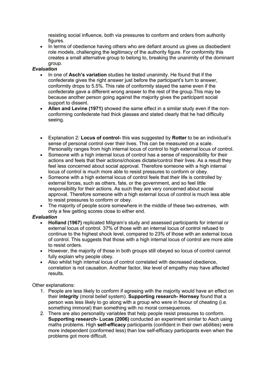 PAPER 1
Topic 1 social influence
Types of conformity: internalisation, identification and compliance
.
.
Aronson defined conformity as a cha