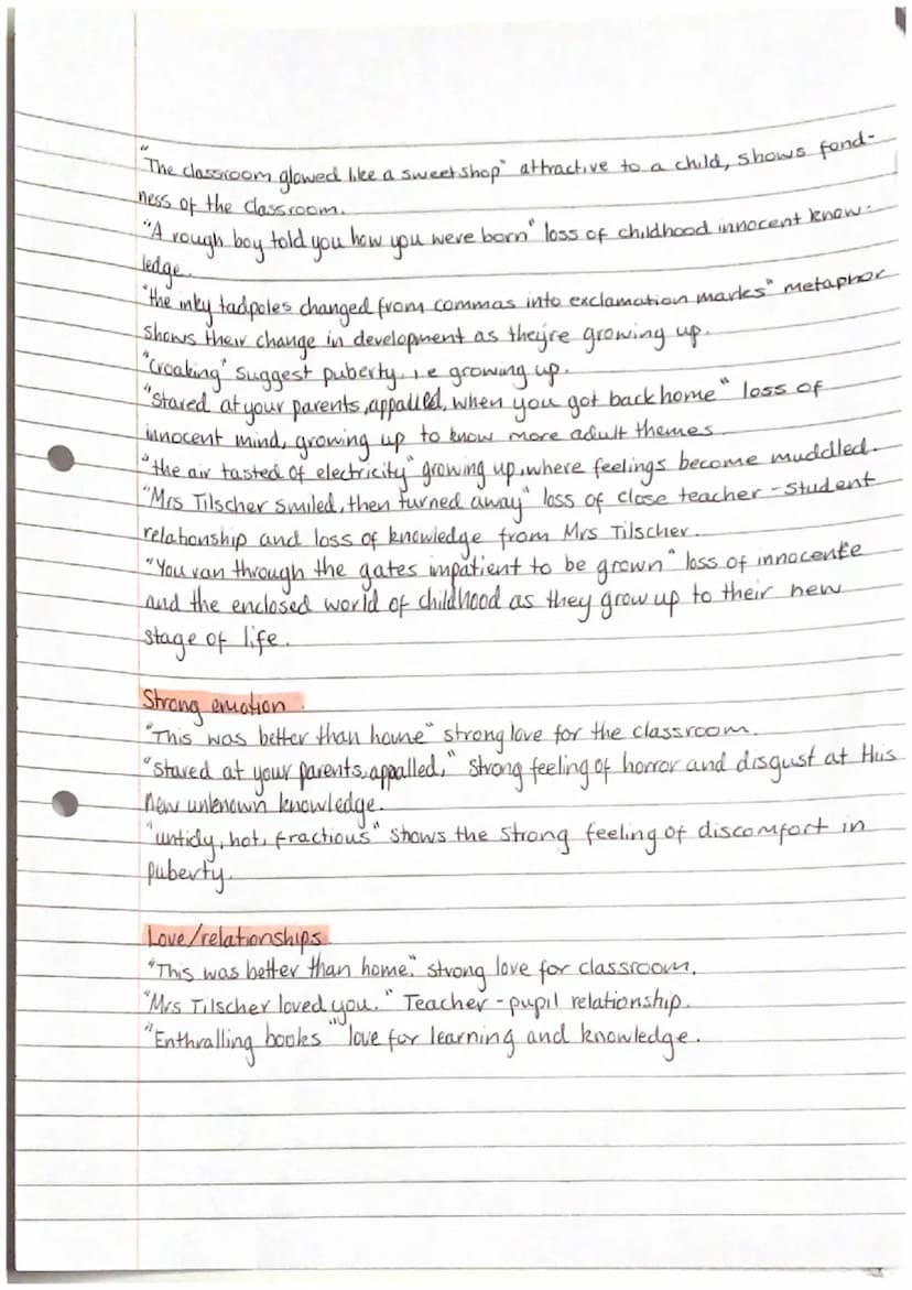 2
2
Carol Ann Duffy -Poetry themes.
In Mrs Tilscher's class
• Change: Childhood to adolescence/ Primary to secondary school linnocence of ch