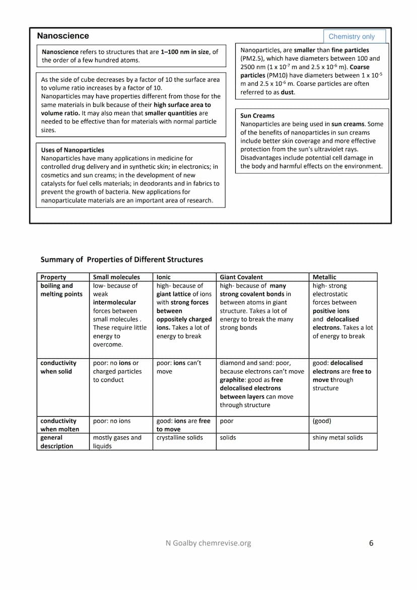 Revision Checklist: 4.2 Bonding and Structure
States of Matter
The three states of matter are solid, liquid and gas.
Melting and freezing be