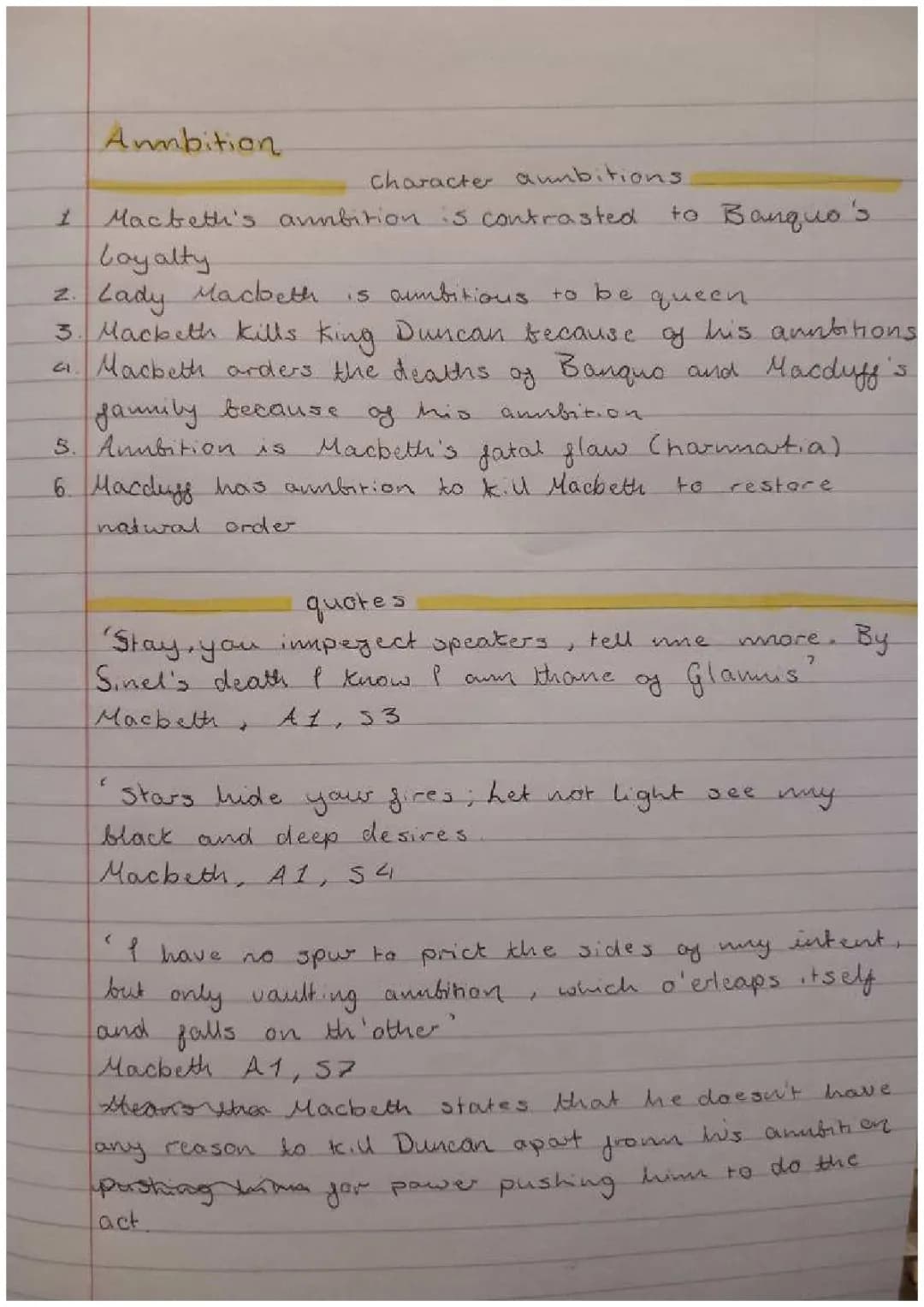 Macbeth ambition page