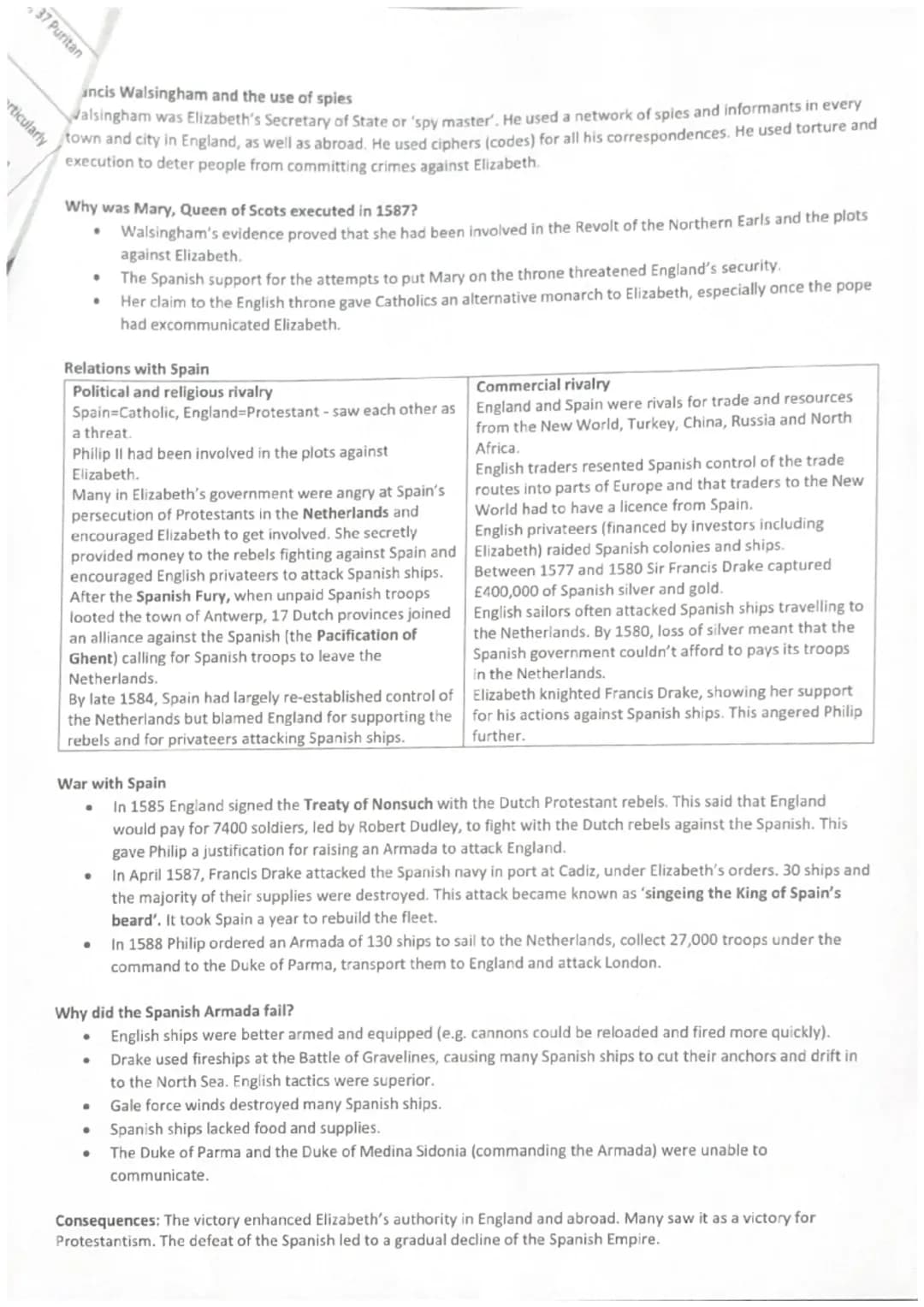 Early Elizabethan England, 1558-88
REVISION SHEET
Key topic 1: Queen, government and religion, 1558-69
Society
Hierarchy in countryside
1. N