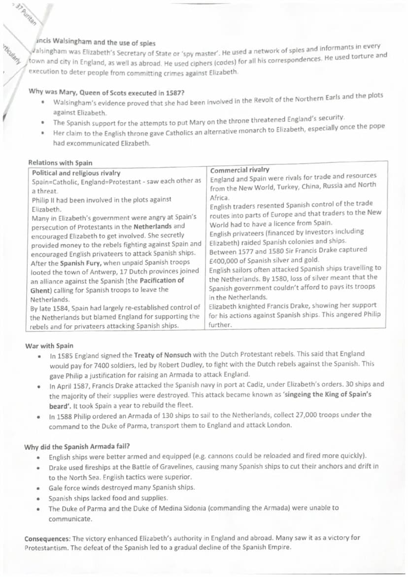 Early Elizabethan England, 1558-88
REVISION SHEET
Key topic 1: Queen, government and religion, 1558-69
Society
Hierarchy in countryside
1. N