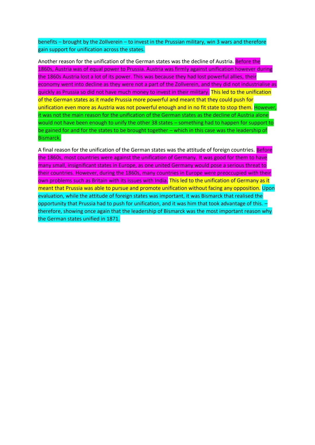 German Unification Essay
Before 1871, there were 39 separate states in the German region. The most powerful of these states
was Prussia (in 