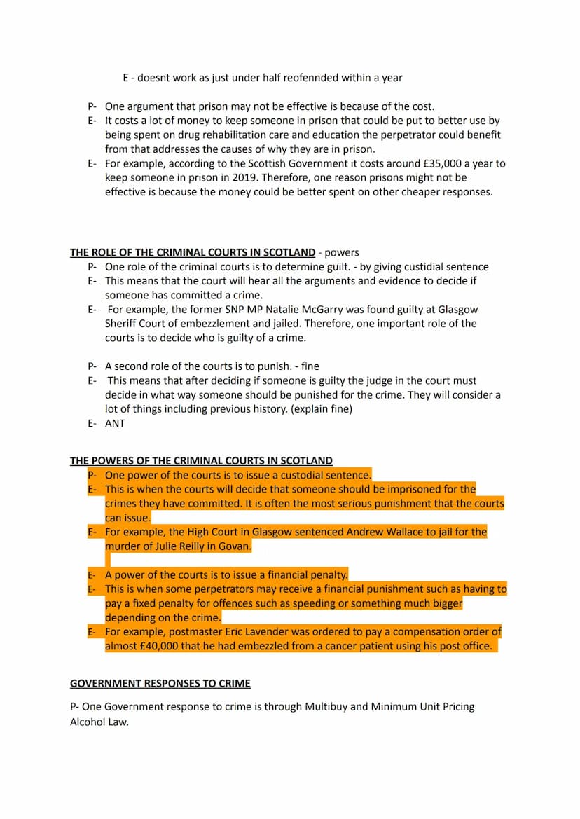 Crime and Law PEE Paragraphs
Causes of crime
Social
P- One social cause of crime is drug
E- People with addictions commit crime to fund thei