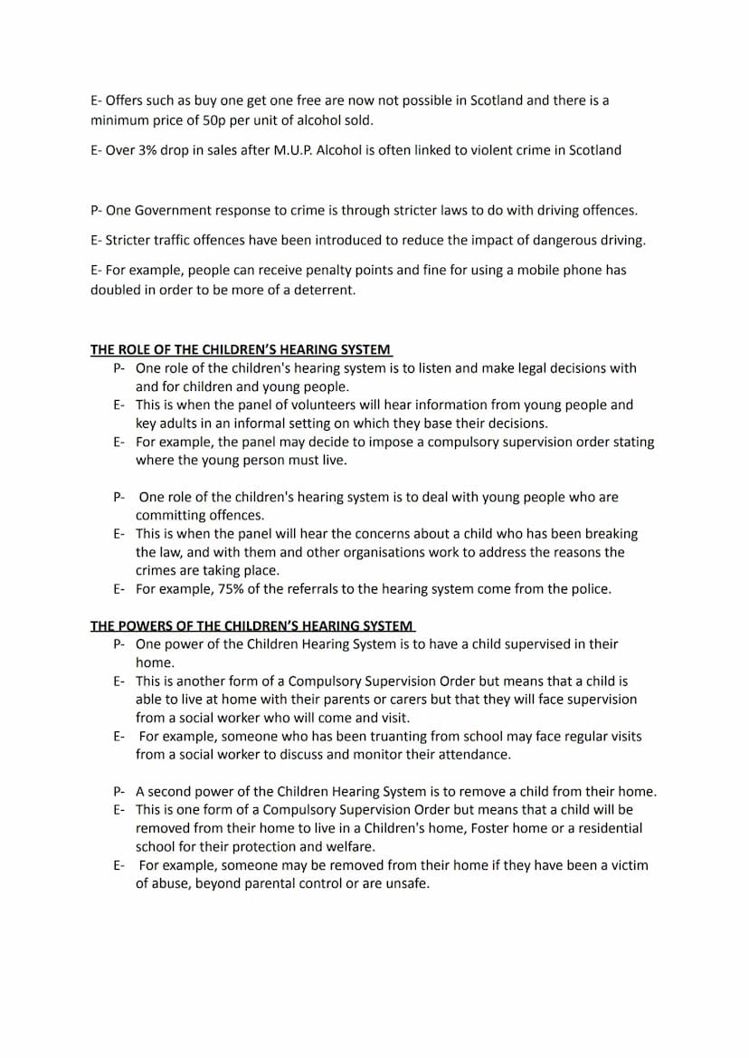 Crime and Law PEE Paragraphs
Causes of crime
Social
P- One social cause of crime is drug
E- People with addictions commit crime to fund thei