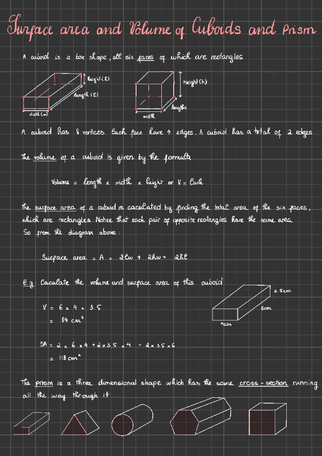 Easy Ways to Find Surface Area and Volume of Cuboids, Cubes, Cylinders, and Prisms!