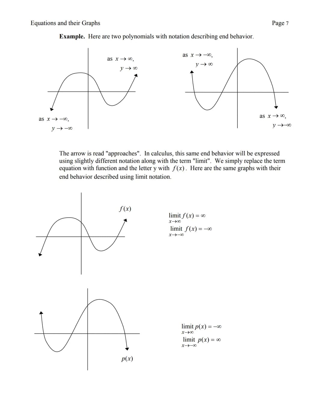 I. LINEAR EQUATIONS
A. GRAPHS
Any equation with first powers of x and/or y is referred to as a linear equation. When
graphed, all ordered (x