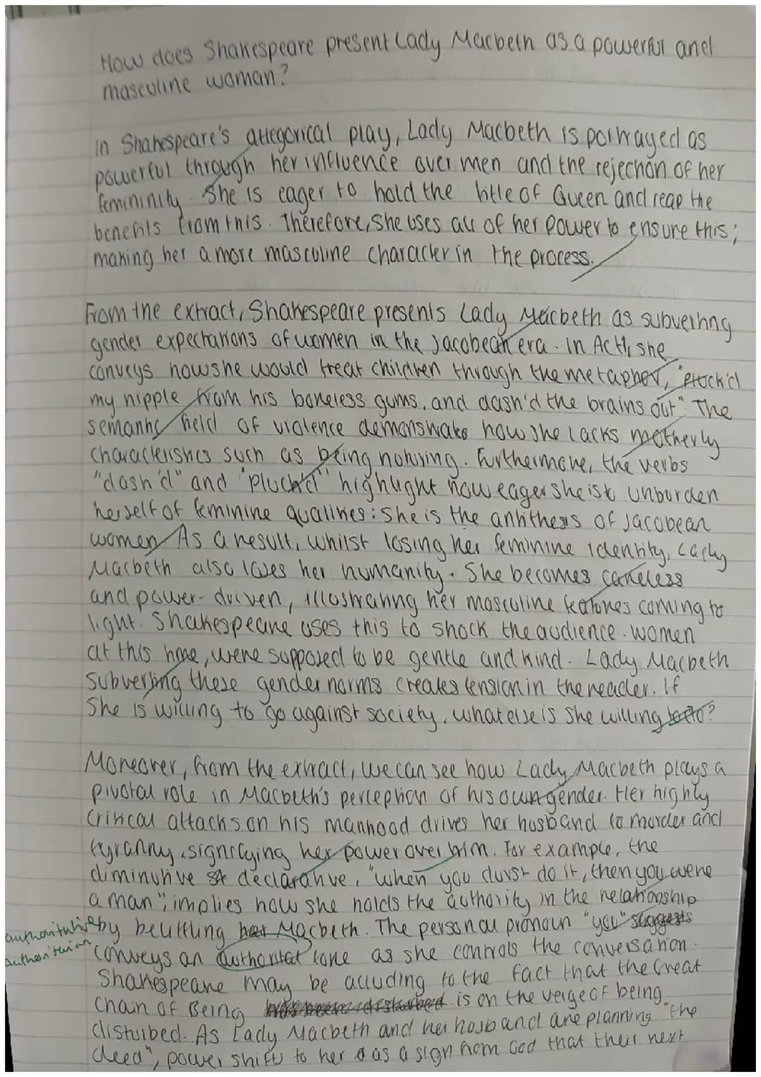 Lady macbeth as powerful and masculine