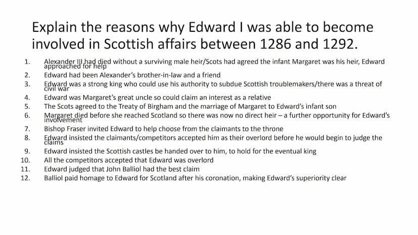 National 5 History
Tricky Questions 2014 Paper
AST/EGW/HNG 1.
2.
3.
4.
5.
6.
7.
8.
9.
10.
11.
12.
Explain the reasons why Edward I was able 
