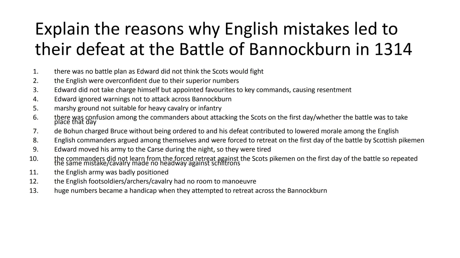 National 5 History
Tricky Questions 2014 Paper
AST/EGW/HNG 1.
2.
3.
4.
5.
6.
7.
8.
9.
10.
11.
12.
Explain the reasons why Edward I was able 