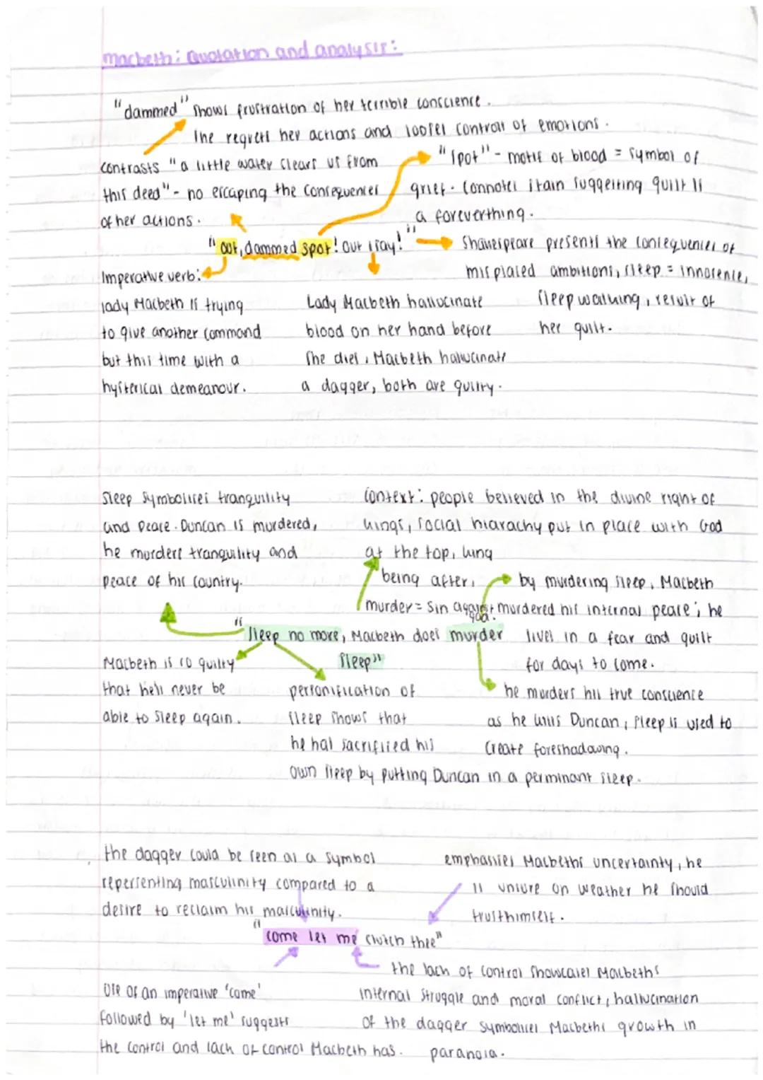 Macbeth: quotations and analysis
hyperbolical language
emphalifel the depth of
macbelhi quilt, even God
Couldn't fave
him.
there is enough b