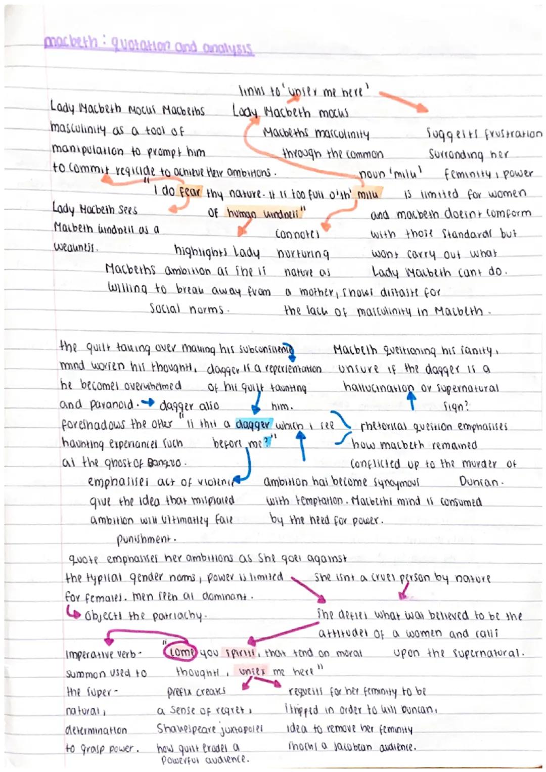 Macbeth: quotations and analysis
hyperbolical language
emphalifel the depth of
macbelhi quilt, even God
Couldn't fave
him.
there is enough b