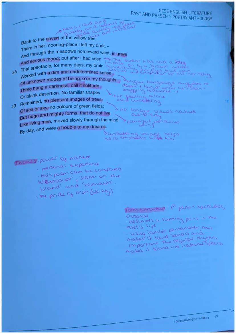 William
Wordsworth
(1770-1850)
15
Strichere. There are three main sections
me first, the tone is
in this extract. In
yourly light and carefr