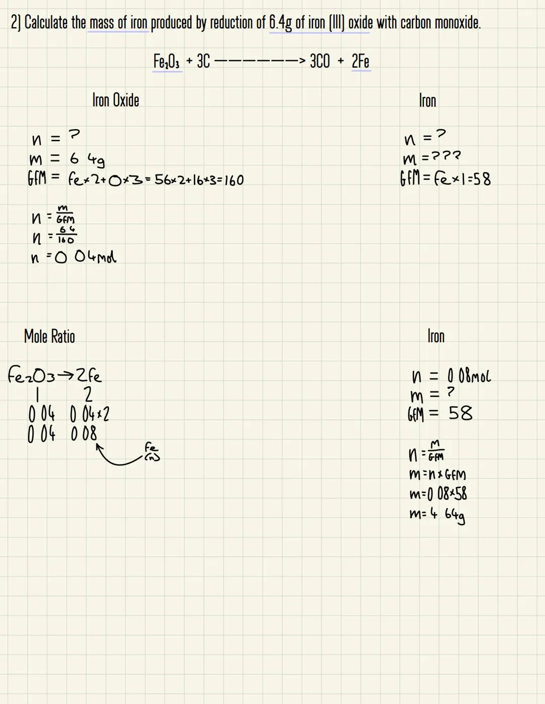 Calculations from Balanced Equations
1] Calculate the mass of hydrogen produced by dissolving 0.2g of magnesium in excess sulphuric acid sol
