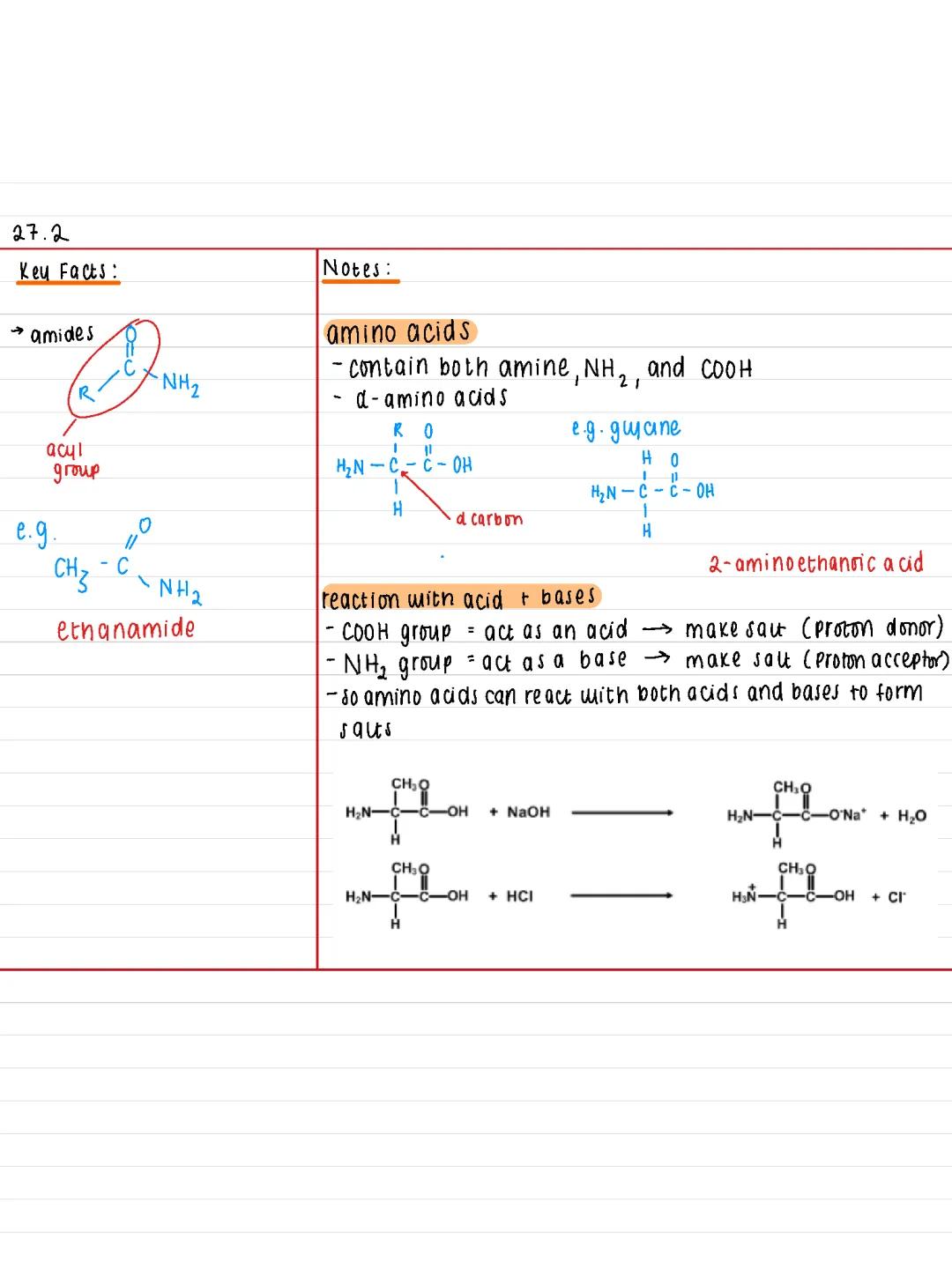 Chapter 27.2 - Amino acids, Amides and Chirality