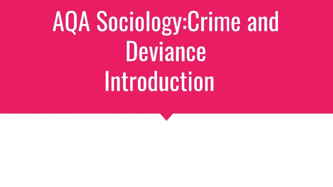 Understanding Crime and Deviance in AQA Sociology: What You Need to Know