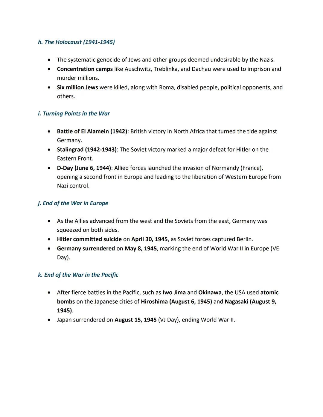 Causes of World War II

a. Treaty of Versailles (1919)

- The harsh terms of the Treaty of Versailles after World War I created widespread
r