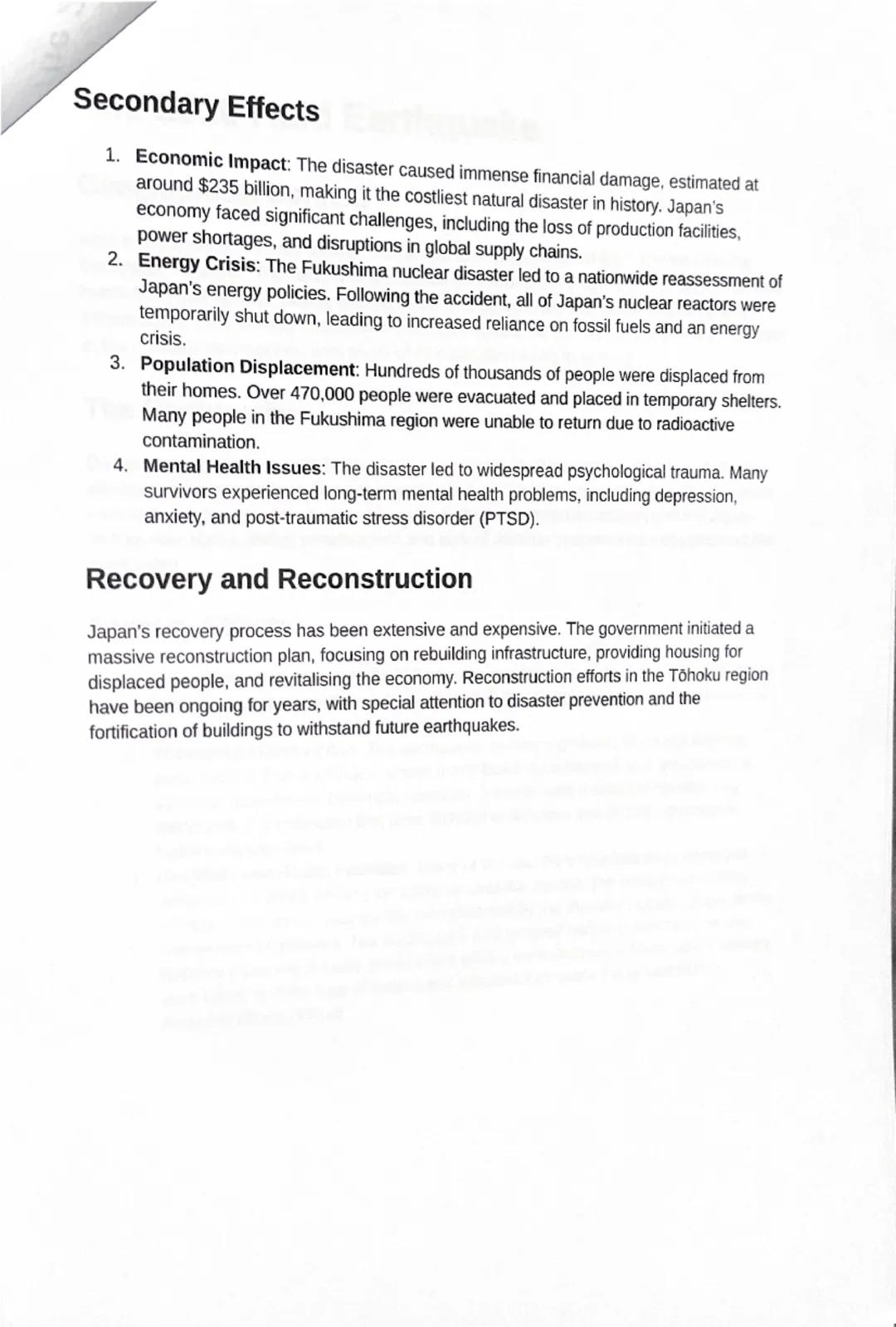 The 2011 Japan Earthquake
Geographical Context
Japan is an island nation located in East Asia, bordered by the Pacific Ocean, the Sea of
Jap