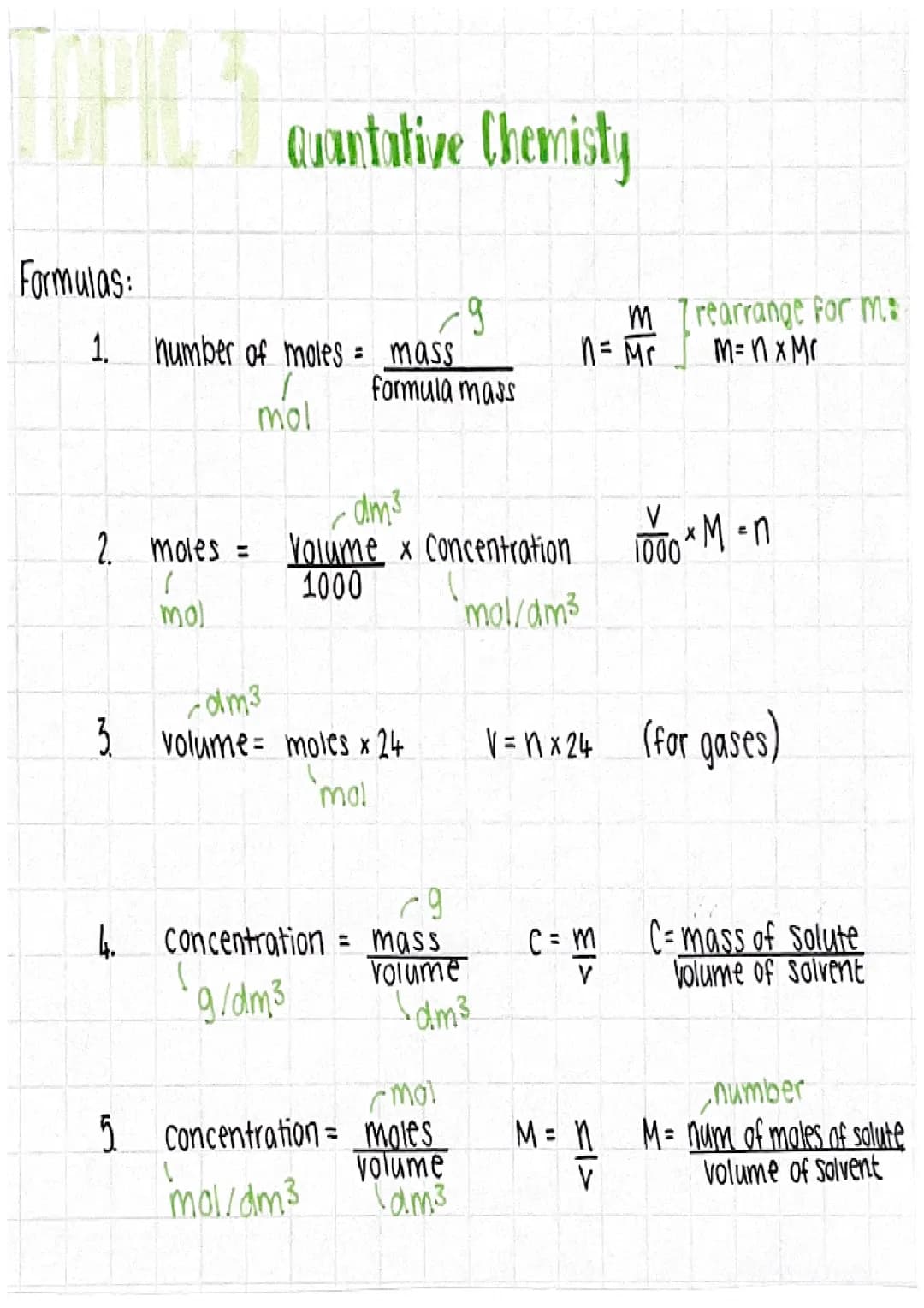 Chemistry: topic 3 