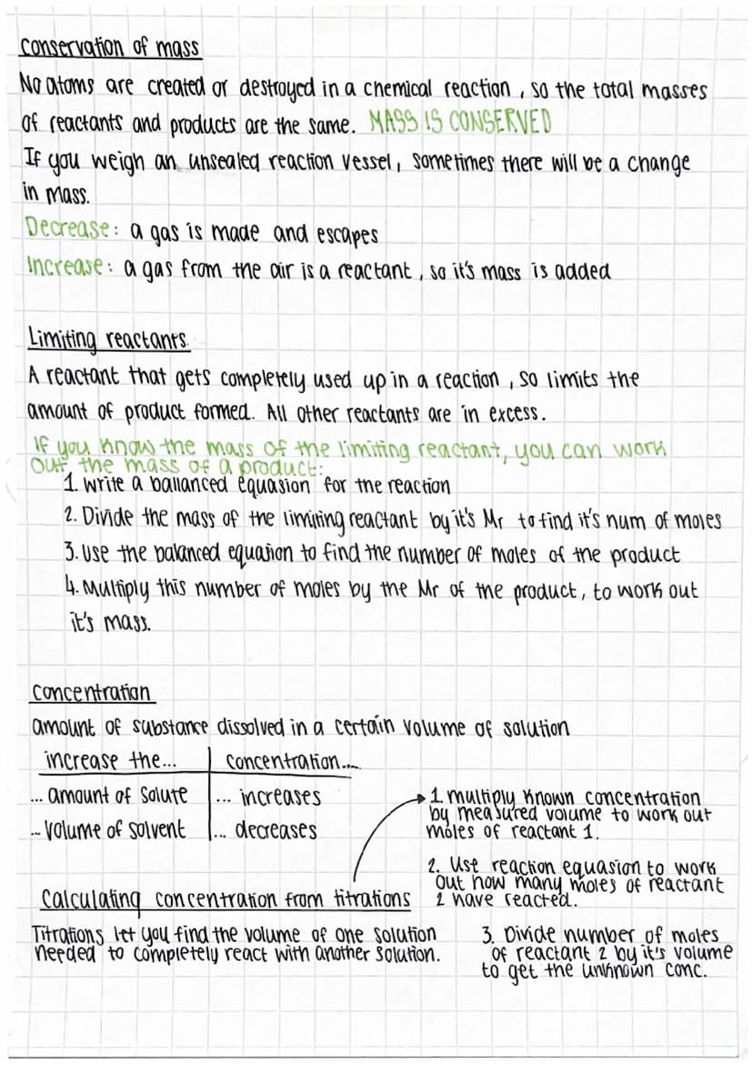 TOPIC 5
Quantative Chemisty
Formulas:
g
m rearrange for m:
m=nxMr
1. number of males = mass
mol
formula mass
dms
2. moles =
Volumex Concentr