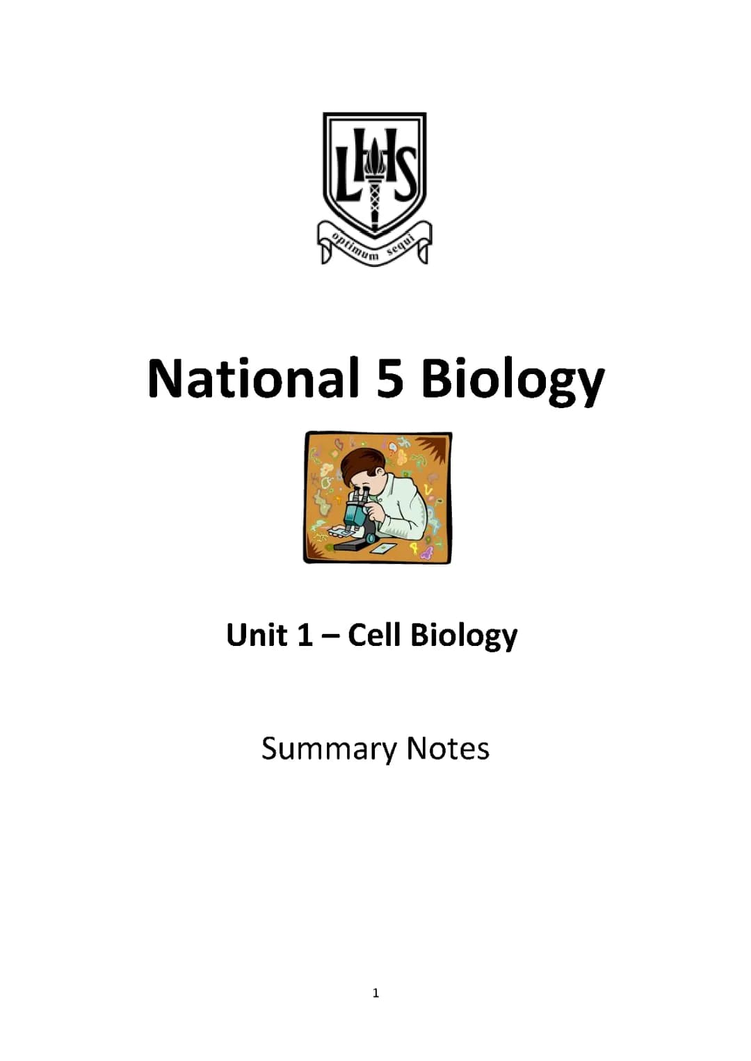 National 5 Biology Study Notes: Cells, Passive Transport, and Differences!