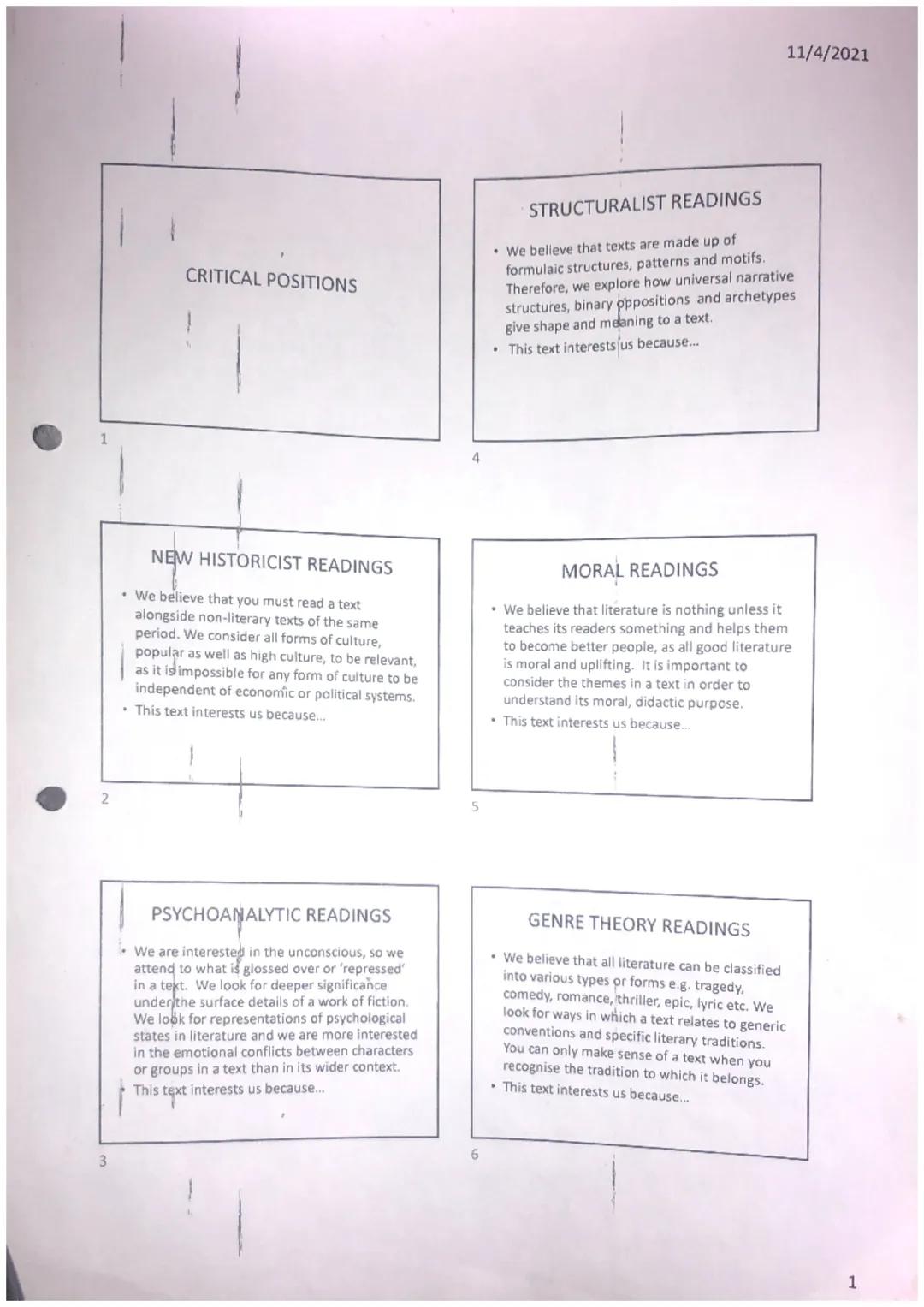 2
CRITICAL POSITIONS
NEW HISTORICIST READINGS
• We believe that you must read a text
alongside non-literary texts of the same
period. We con