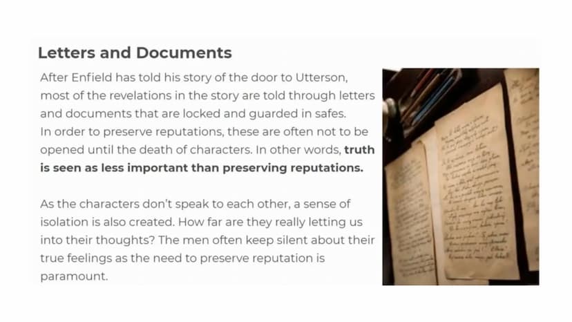 Secrecy and
reputation
Jekyll and Hyde
?
S The Victorian Gentleman
Victorian gentlemen were meant to show high
standards of decorum and mora