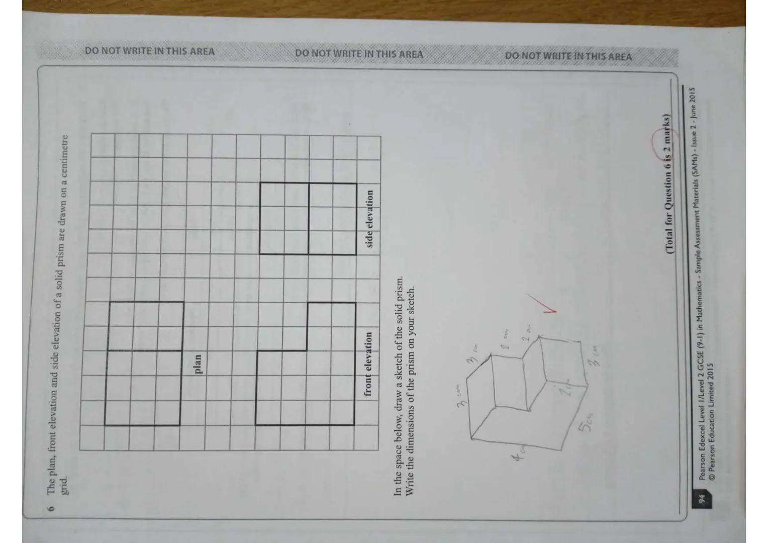 Write your name here
Surname
Pearson Edexcel
Level 1/Level 2 GCSE (9 -1)
Mathematics
Paper 1 (Non-Calculator)
Sample Assessment Materials - 