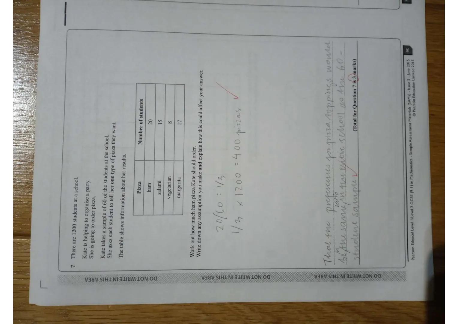 Write your name here
Surname
Pearson Edexcel
Level 1/Level 2 GCSE (9 -1)
Mathematics
Paper 1 (Non-Calculator)
Sample Assessment Materials - 