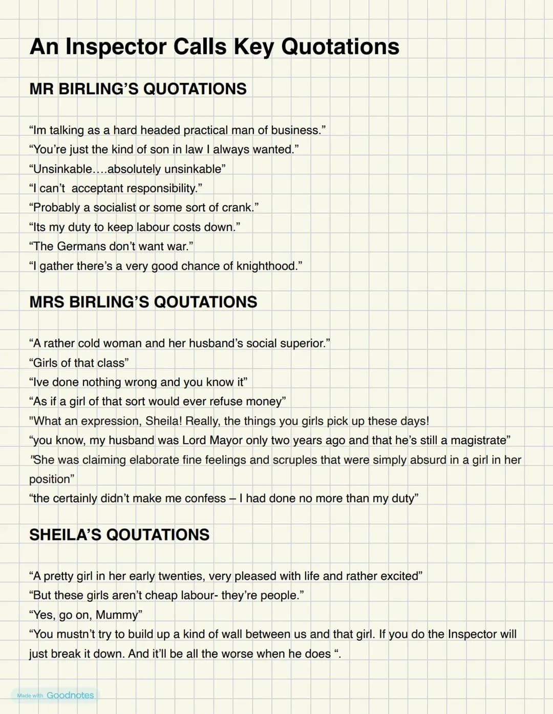 An Inspector Calls quotes