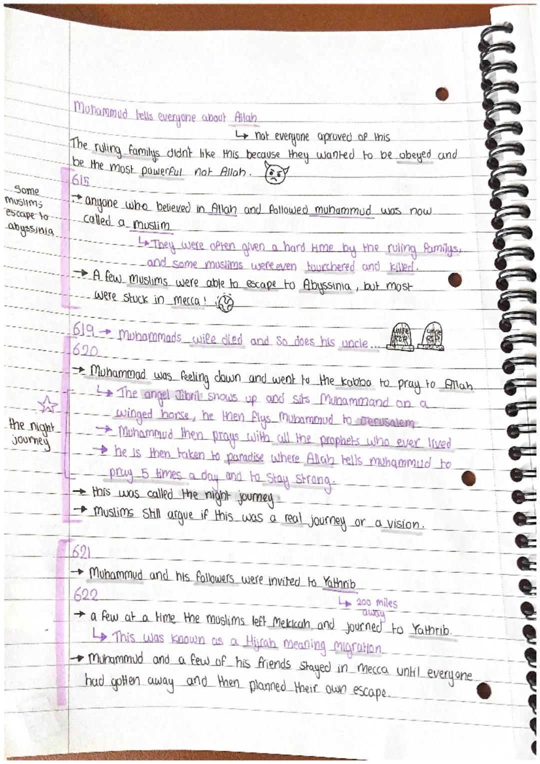 ☆
the night
of power
O
Life of the prophet Muhammad (570-632)
Makkah (570)
↳ Muhammad was born
Mecca was a lawless place, it was very unsafe