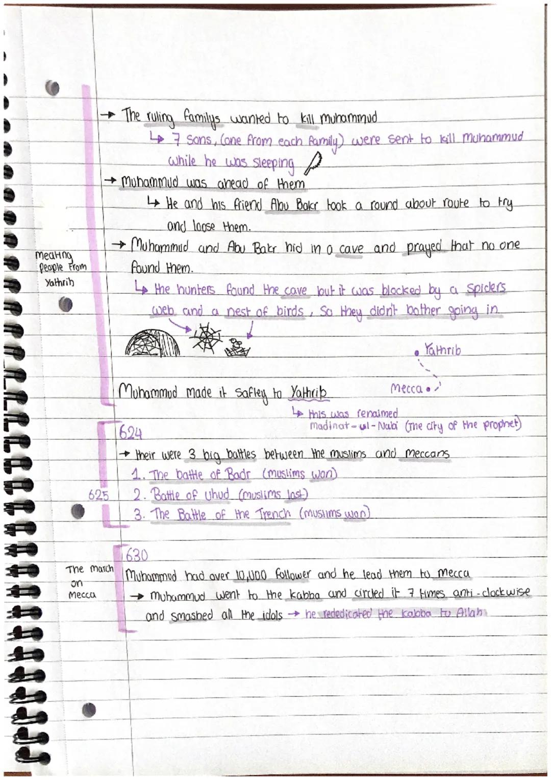 ☆
the night
of power
O
Life of the prophet Muhammad (570-632)
Makkah (570)
↳ Muhammad was born
Mecca was a lawless place, it was very unsafe