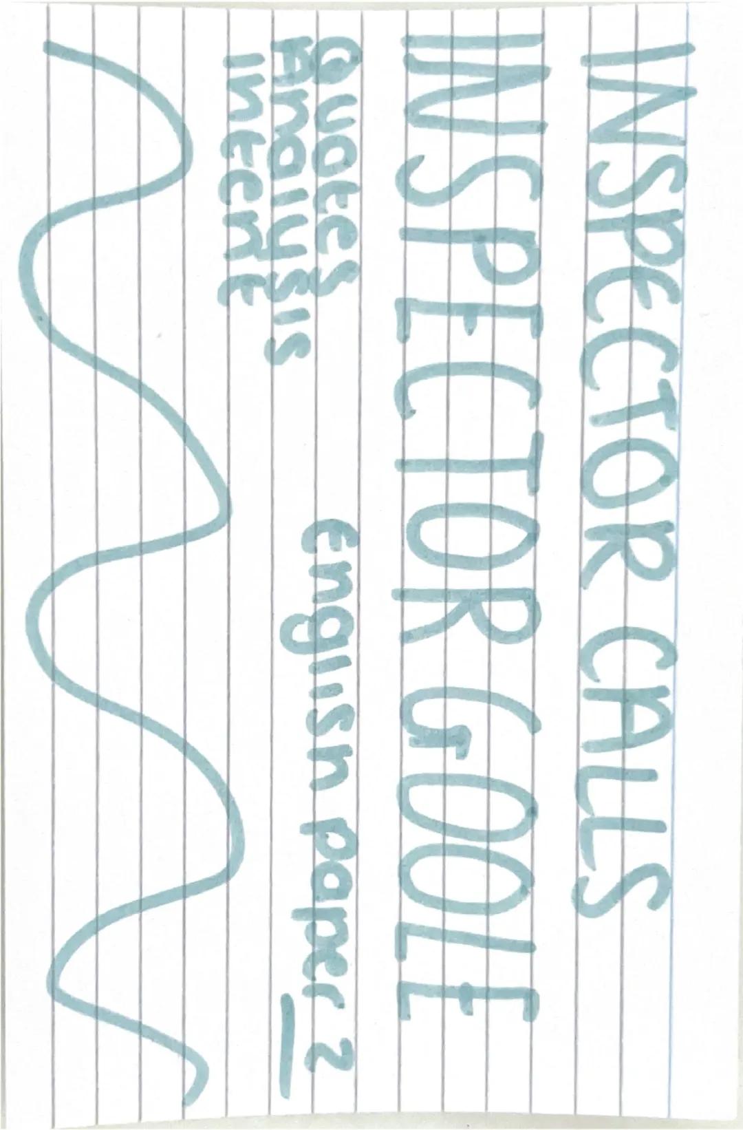 inspector calls - inspector goole