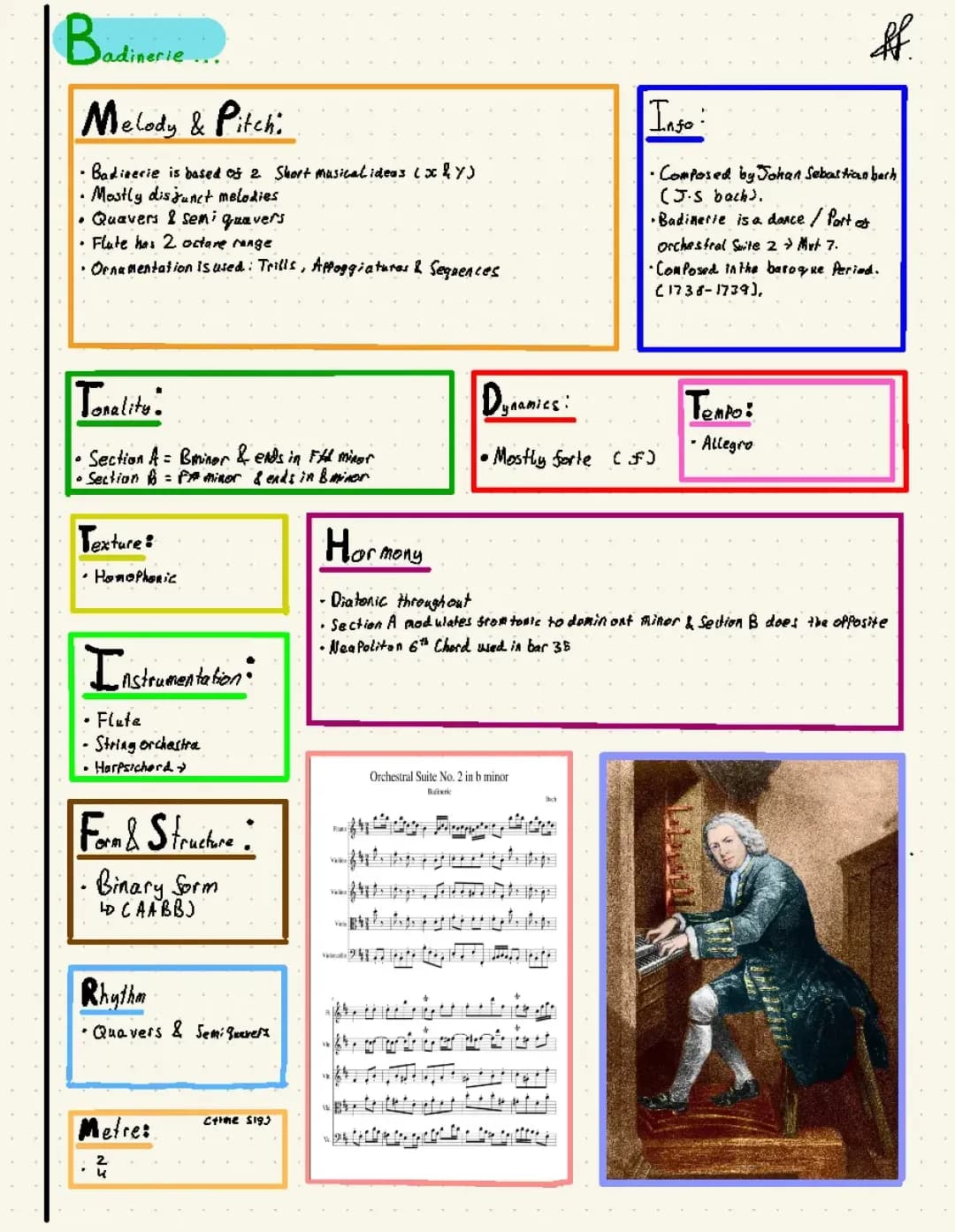 Badinerie GCSE Music Fun - Quizzes, Revision, and Study Notes