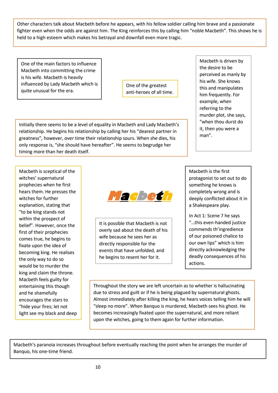 Macbeth
A Complete Guide
1 Plot Overviews - 3
Act 1-4
Act 2 - 5
Act 3 - 6
Act 4 - 7
Act 5-8
Characters -9
Macbeth 10
Lady Macbeth - 11
The W