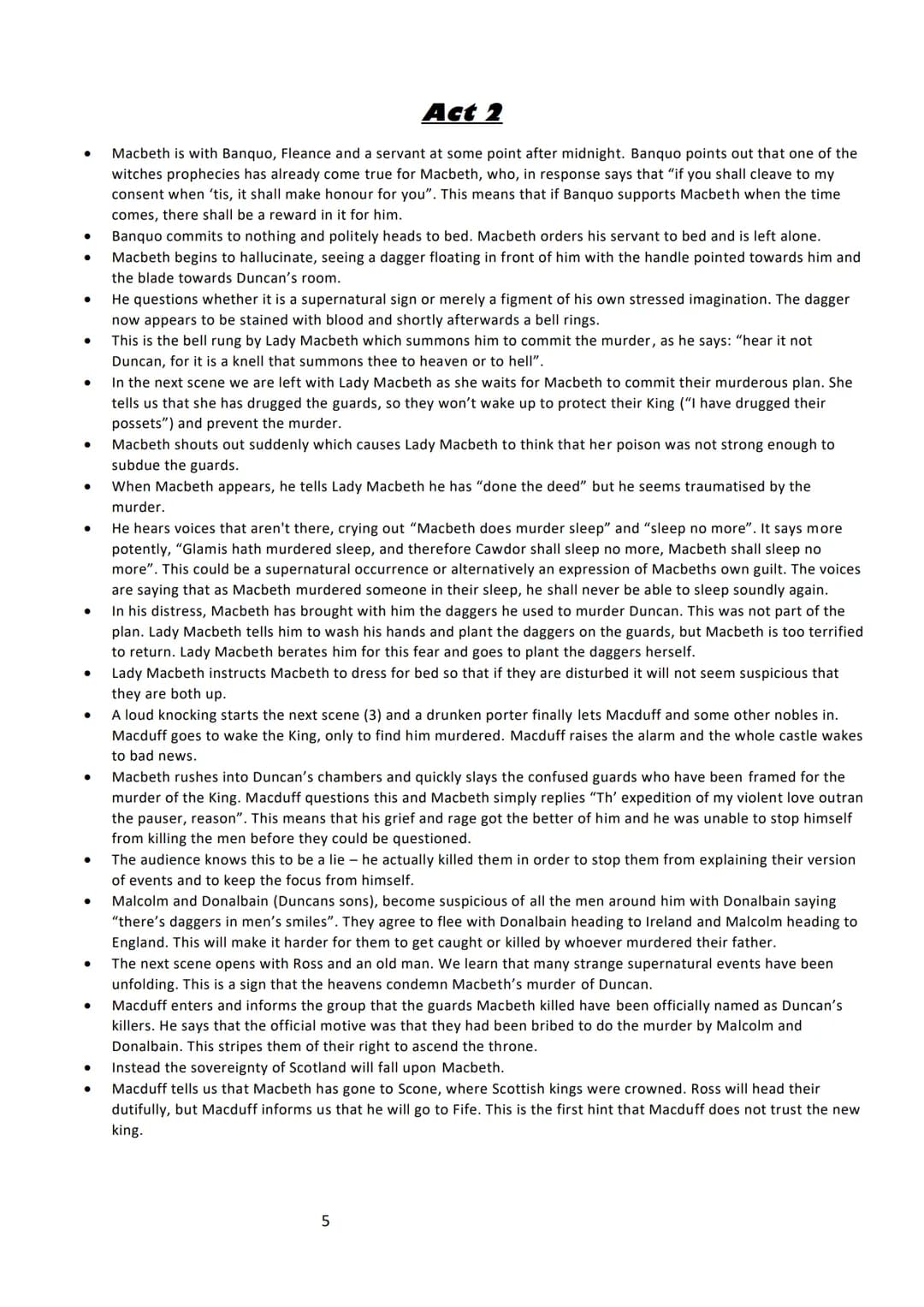 Macbeth
A Complete Guide
1 Plot Overviews - 3
Act 1-4
Act 2 - 5
Act 3 - 6
Act 4 - 7
Act 5-8
Characters -9
Macbeth 10
Lady Macbeth - 11
The W
