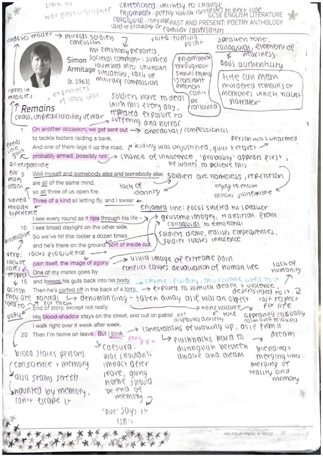 verb: shows lack of
respect for eallen
soldier, dissmissive of
situation
(vidience)
hinks the action has
become so normaused
they are desens