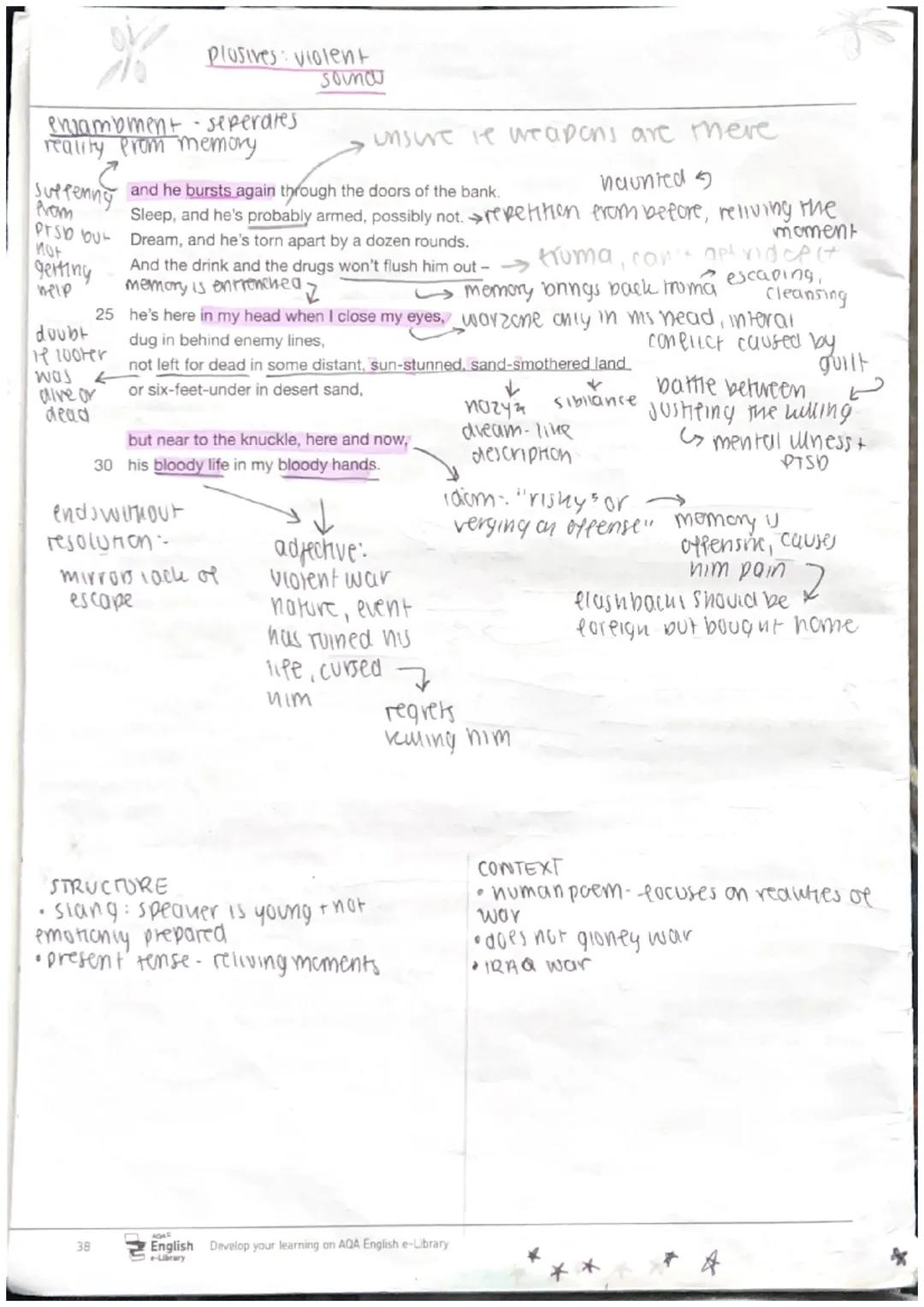 verb: shows lack of
respect for eallen
soldier, dissmissive of
situation
(vidience)
hinks the action has
become so normaused
they are desens