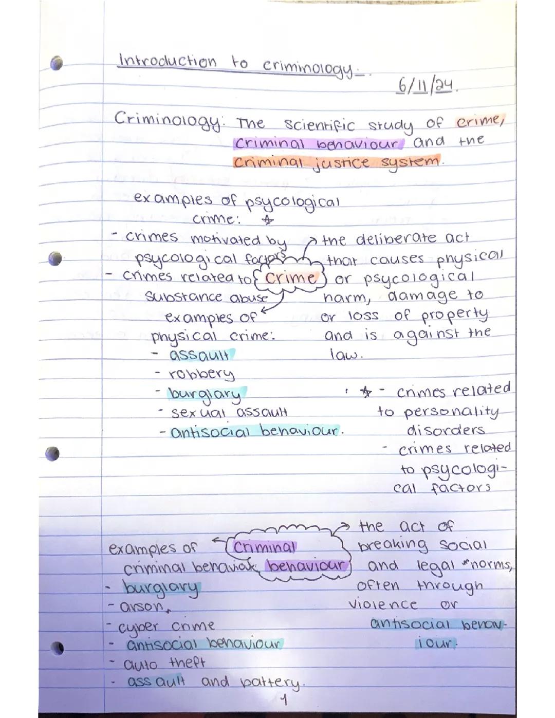 introduction to criminology 