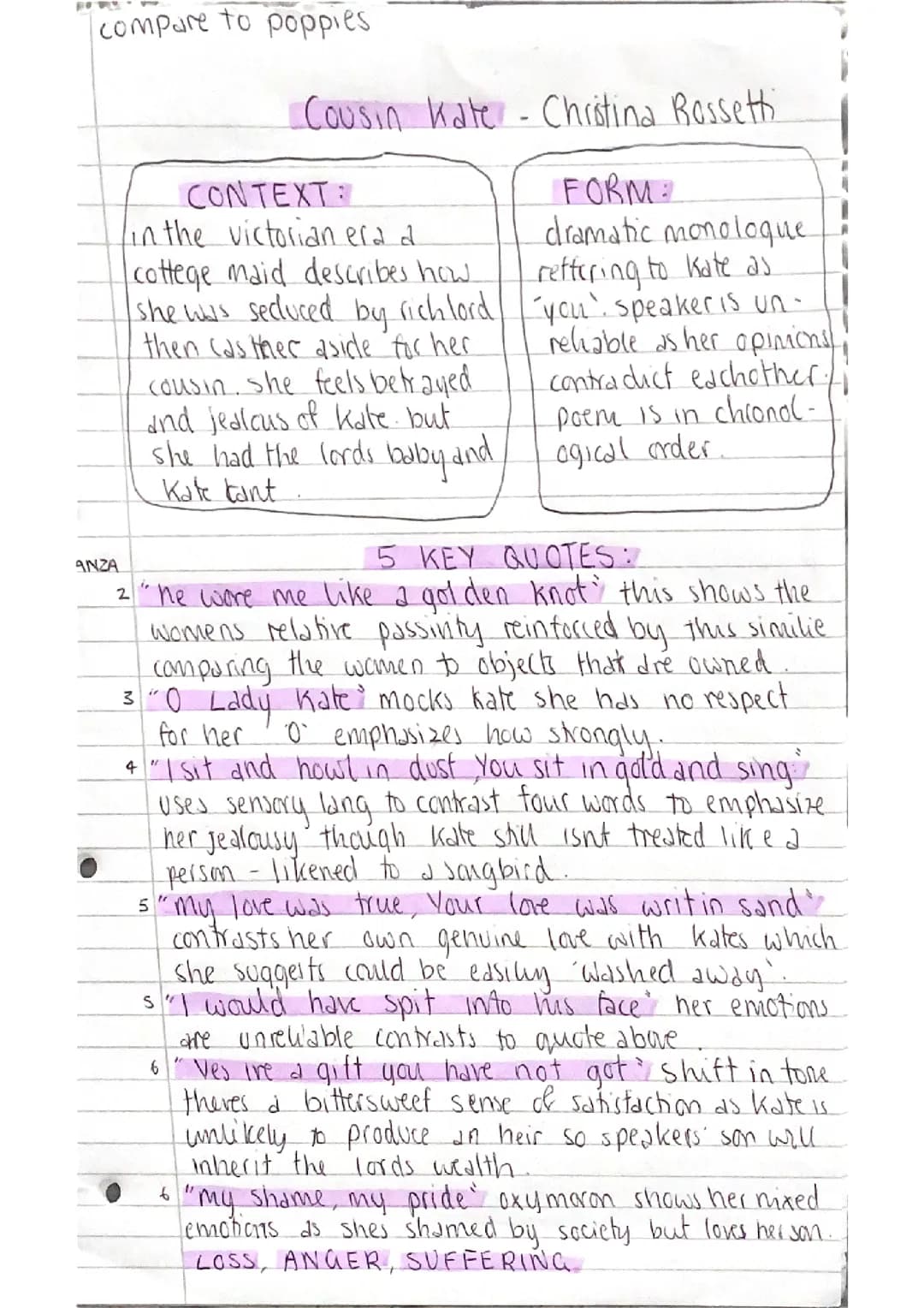 power poetry edexcel 