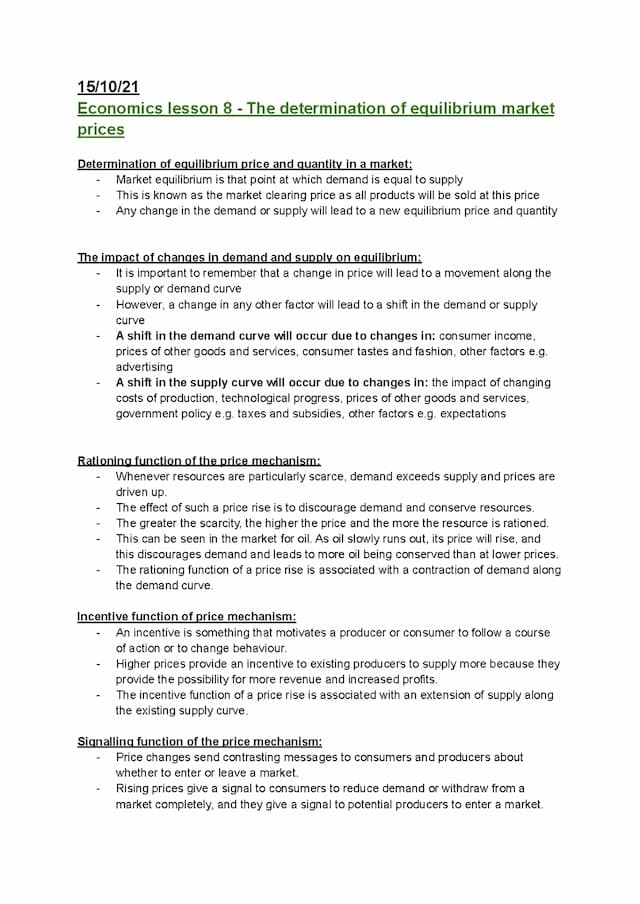 Know Economics - The determination of equilibrium market prices thumbnail