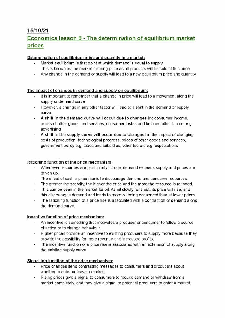 Know Economics - The determination of equilibrium market prices thumbnail