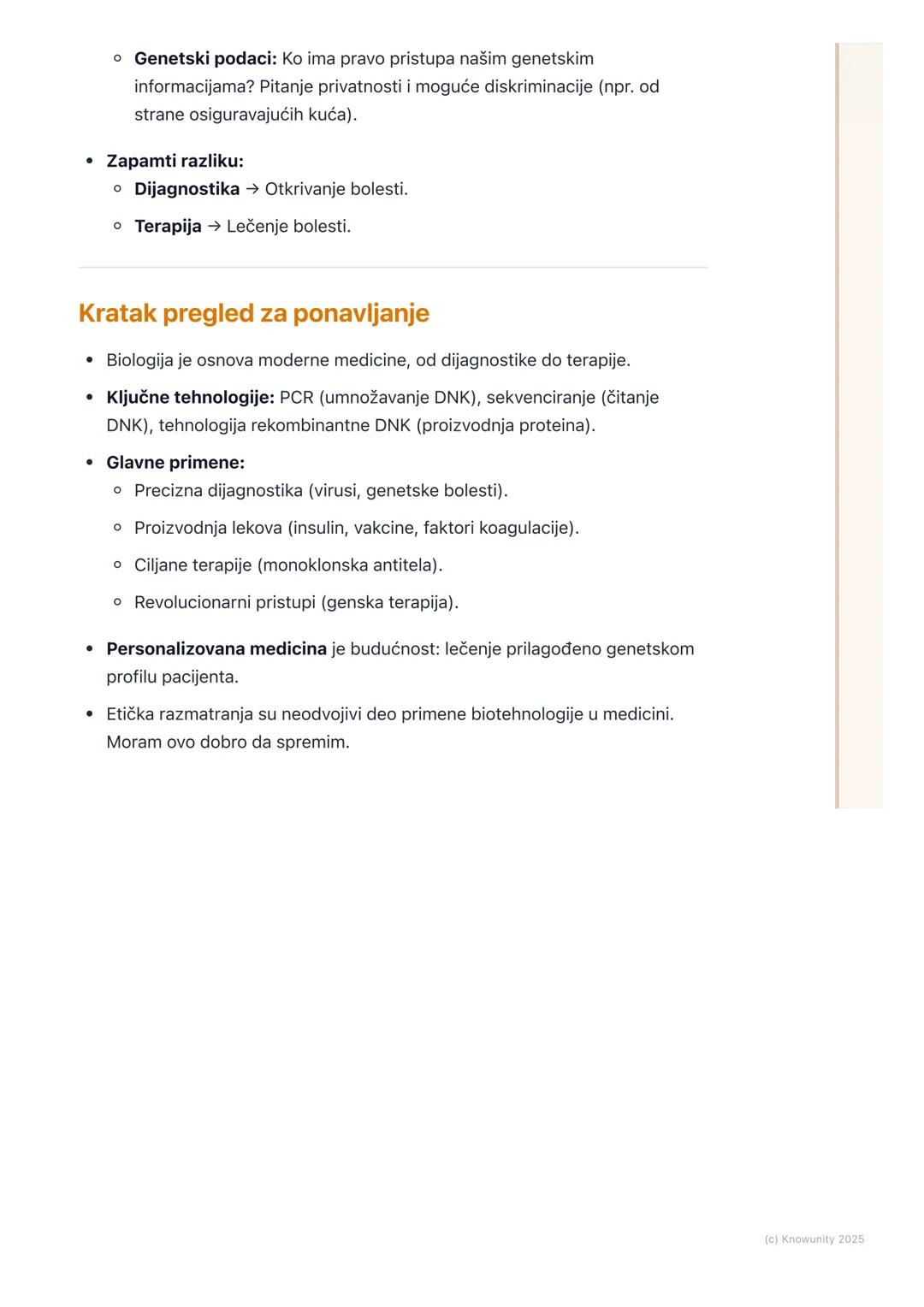 # Biologija u medicini

Uvod i značaj

Biologija više nije samo nauka o klasifikaciji živih bića; ona je postala temelj
moderne medicine. Ra