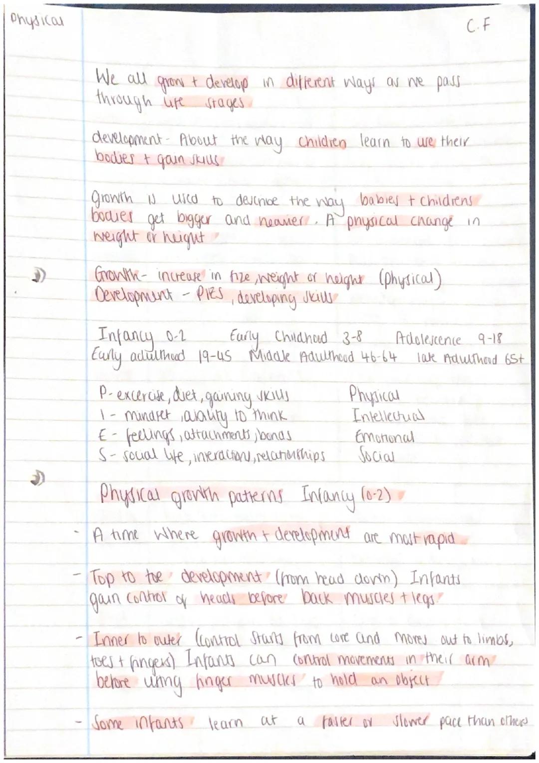 Physical

We all grow & develop in different ways as we pass.
through ure stages

development- About the way Children learn to use their
bod