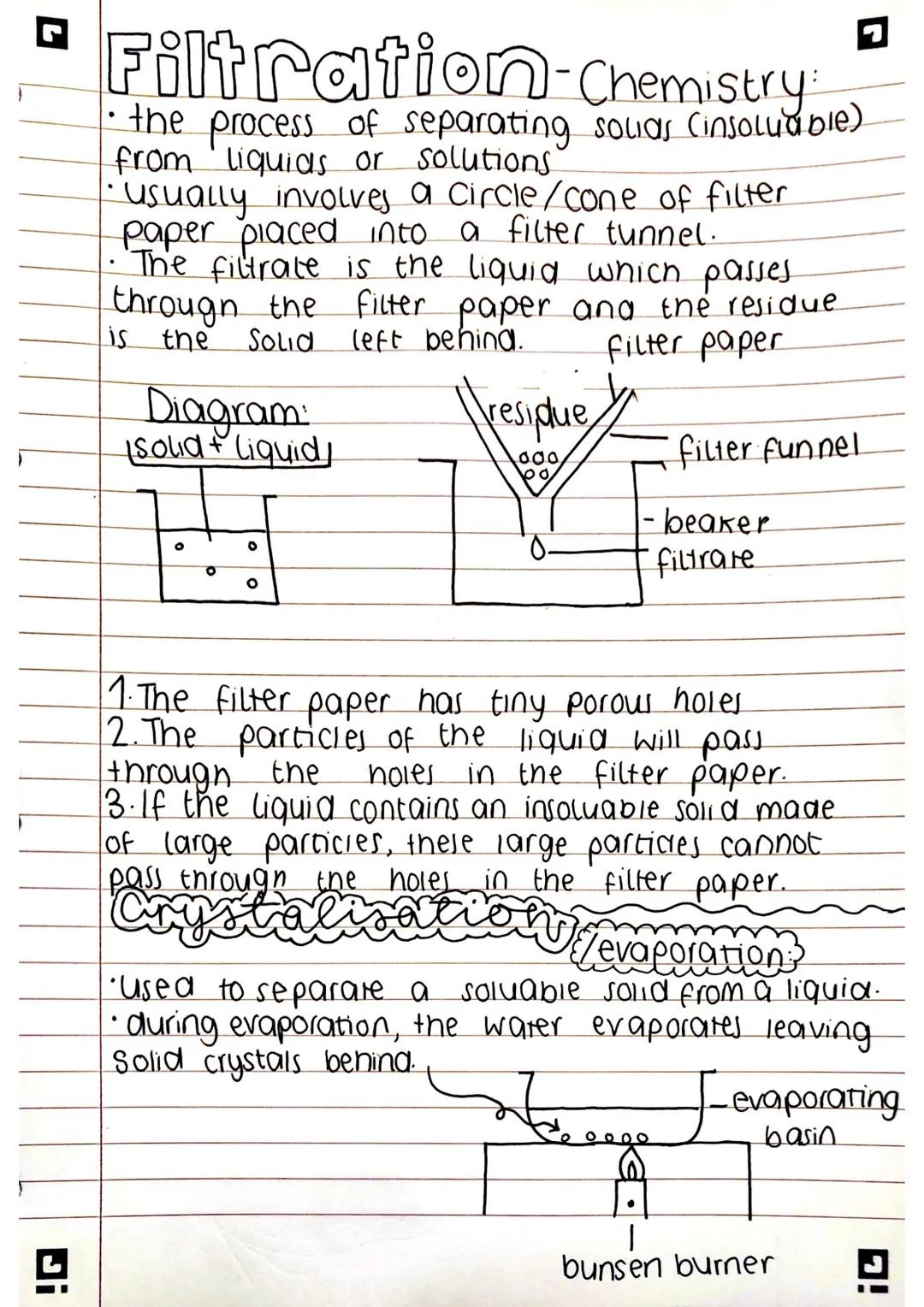 Filtration and Crystallisation- KS3 & GCSE